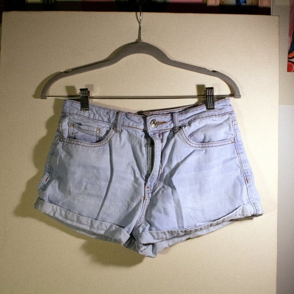 High Waisted Denim Shorts - Picture 1 of 2
